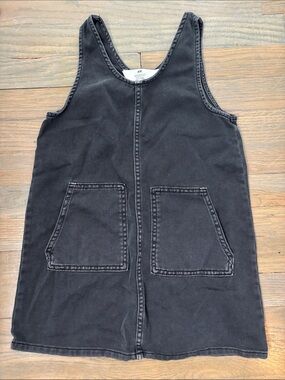 H&M Charcoal Denim Dress sz 6 NEW